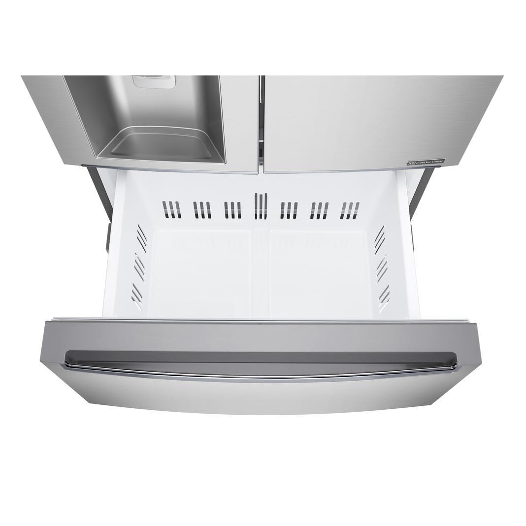 LG - 32.9 Inch 18.3 cu. ft French Door Refrigerator in Stainless - LRMXC1803S