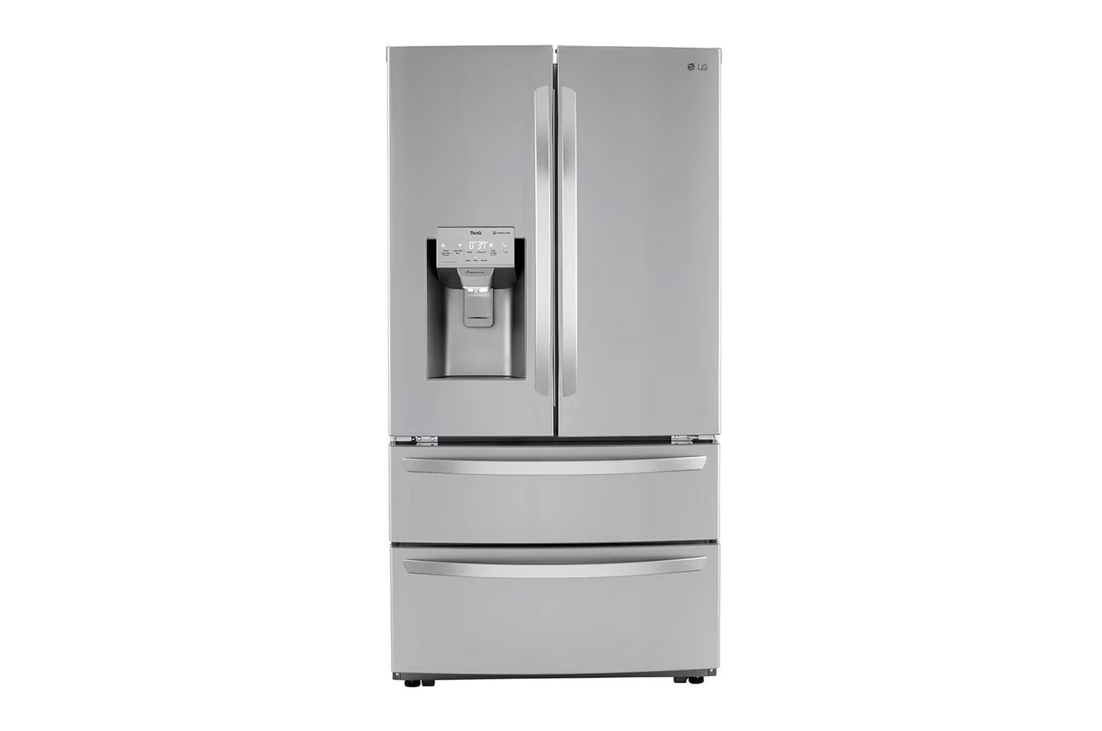 LG - 35.75 Inch 27.8 cu. ft French Door Refrigerator in Stainless - LRMXS2806S