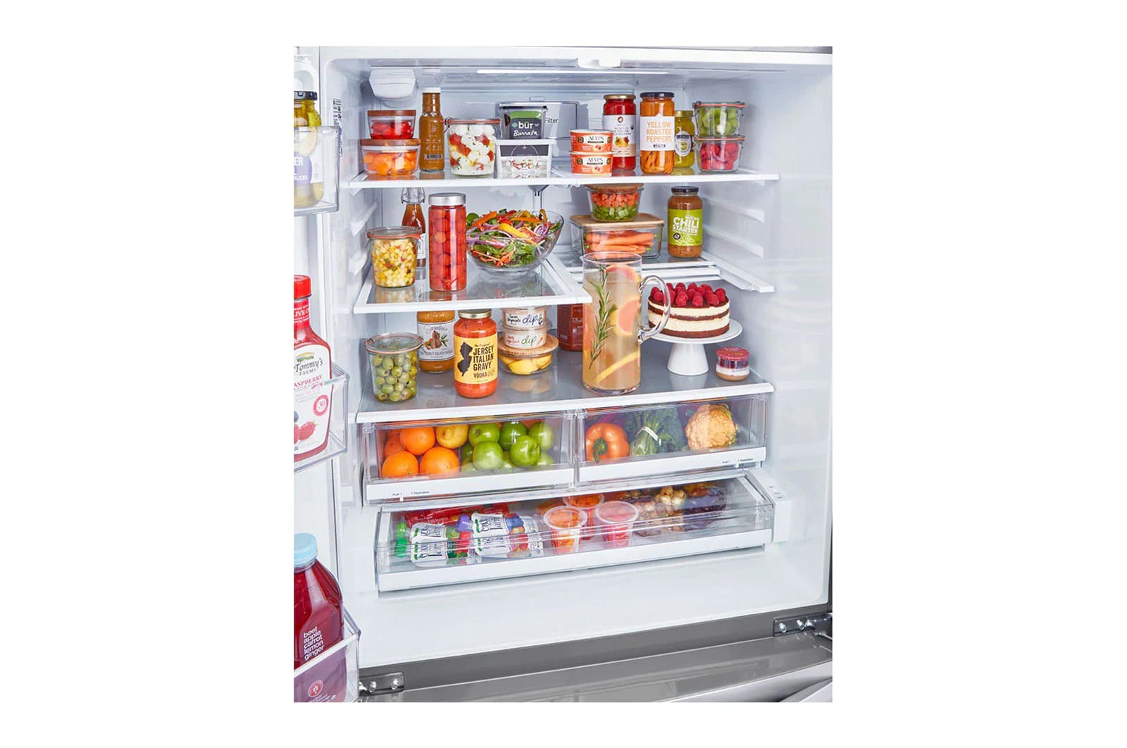 LG - 35.75 Inch 27.8 cu. ft French Door Refrigerator in Stainless - LRMXS2806S