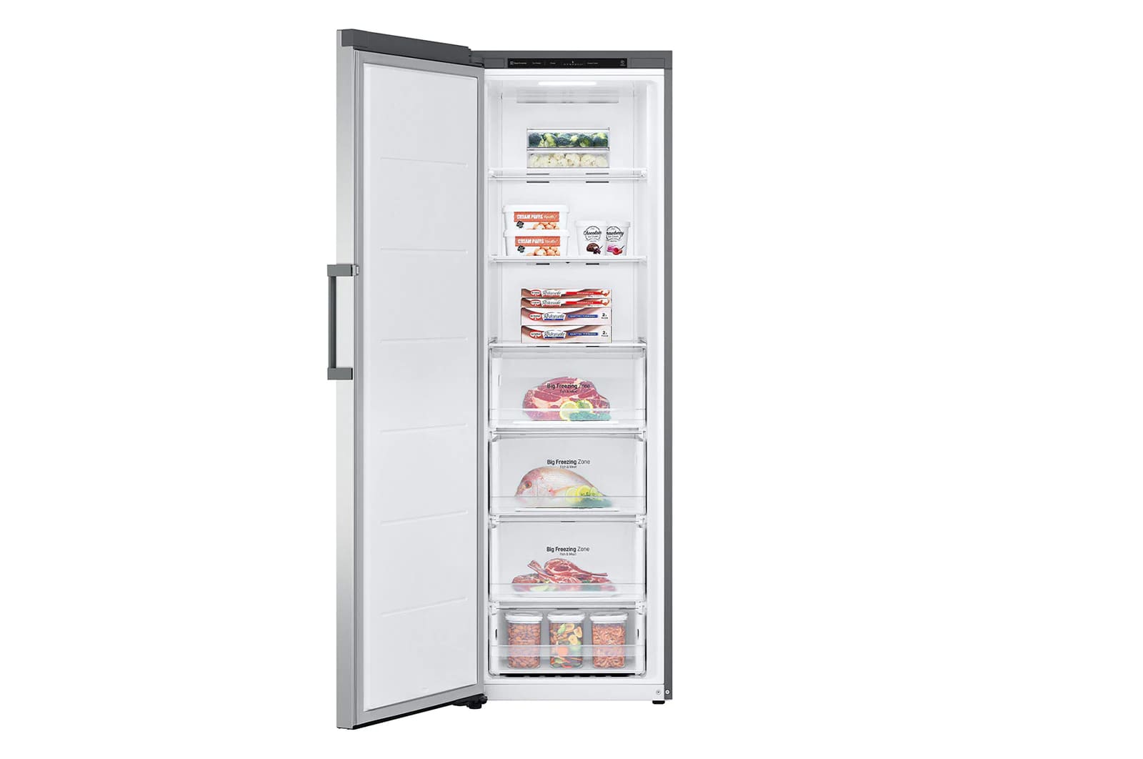 LG - 11.4 cu. Ft Upright Freezer in Silver - LROFC1104V