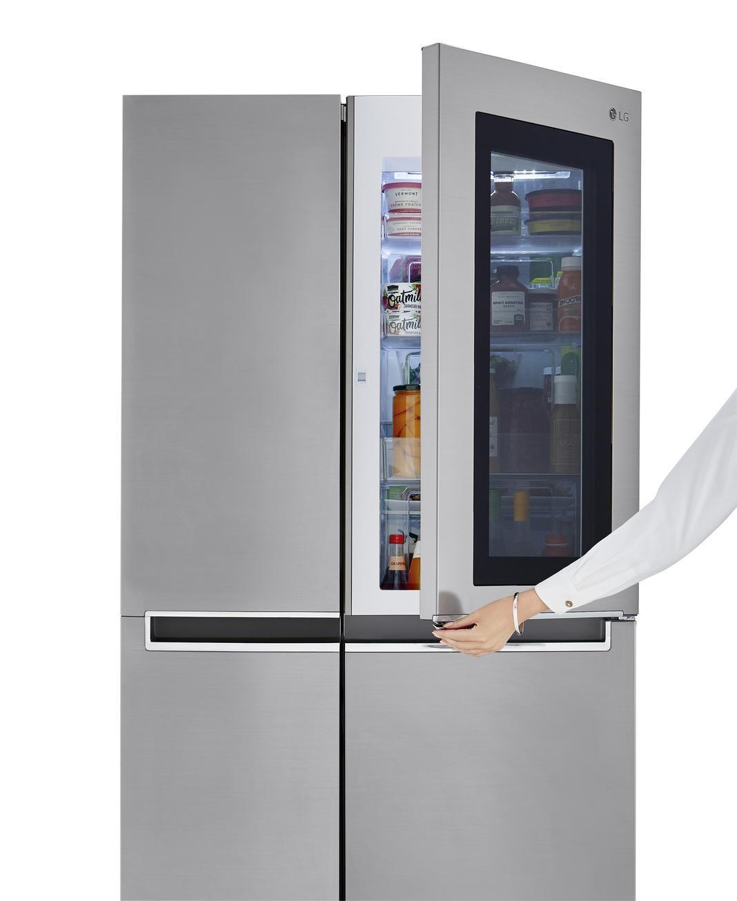 LG - 35.8 Inch 26.8 cu. ft Side by Side Refrigerator in Stainless - LRSES2706V