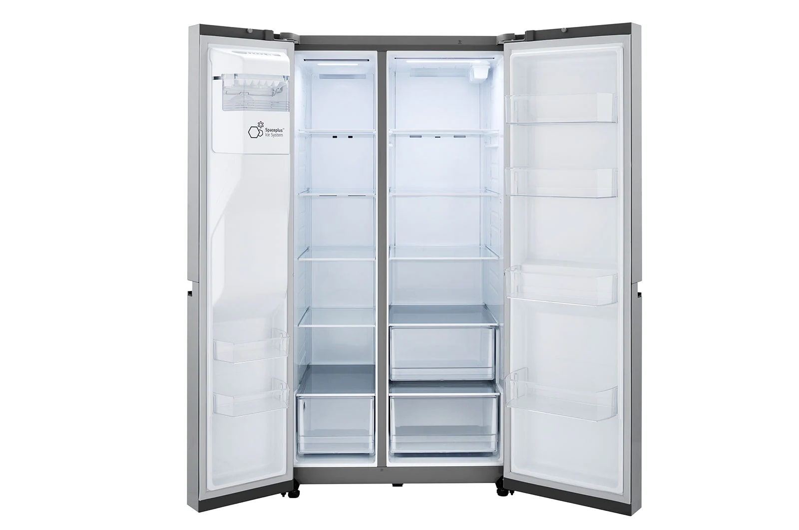 LG - 35.875 Inch 27.1 cu. ft Side by Side Refrigerator in Silver - LRSXS2706V