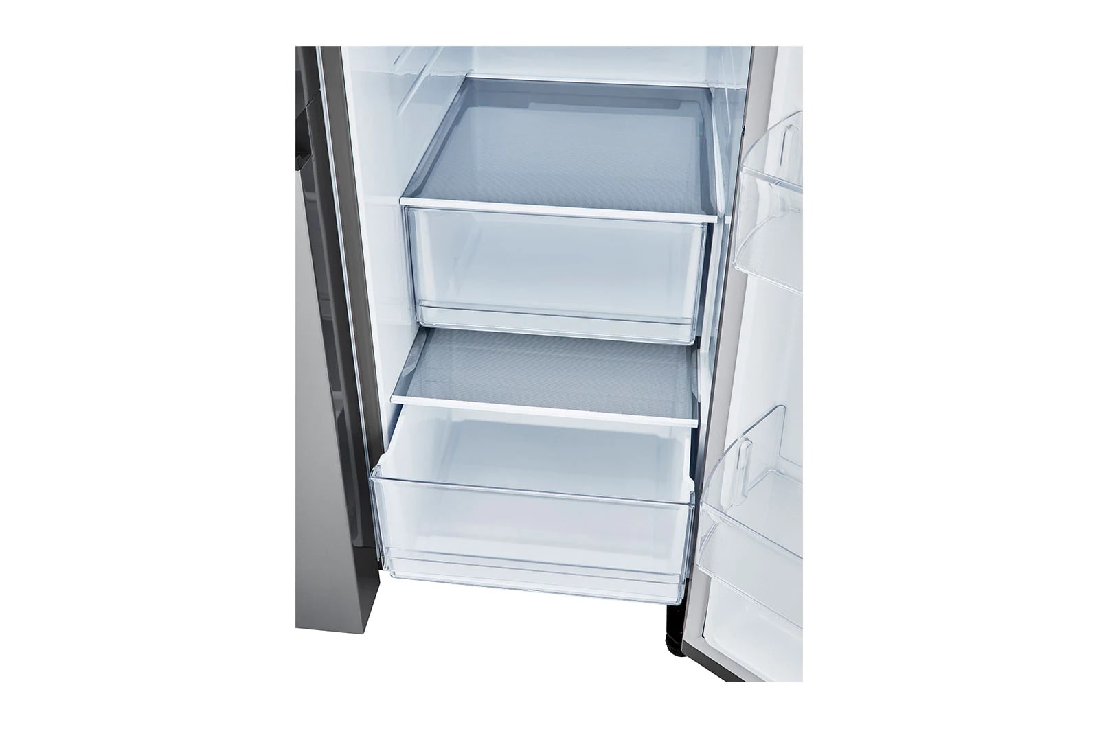 LG - 35.875 Inch 27.1 cu. ft Side by Side Refrigerator in Silver - LRSXS2706V