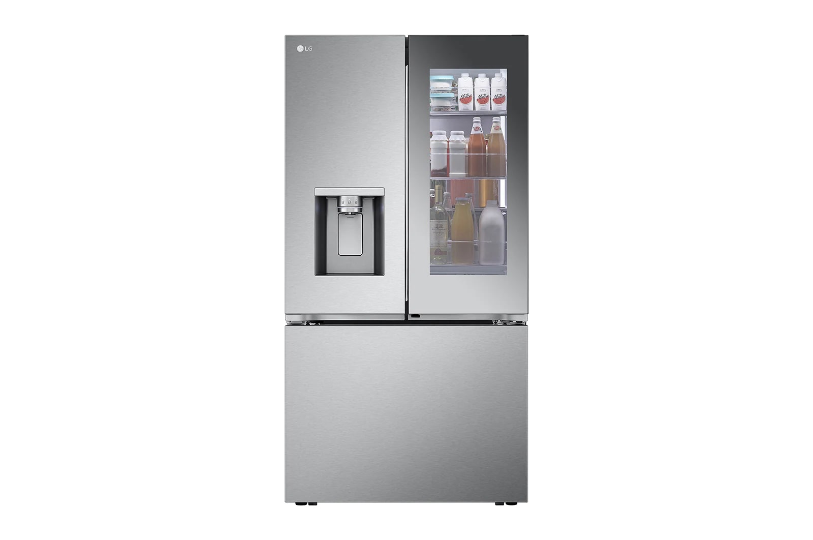 LG - 35.75 Inch 26 cu. ft French Door Refrigerator in Stainless - LRYKC2606S