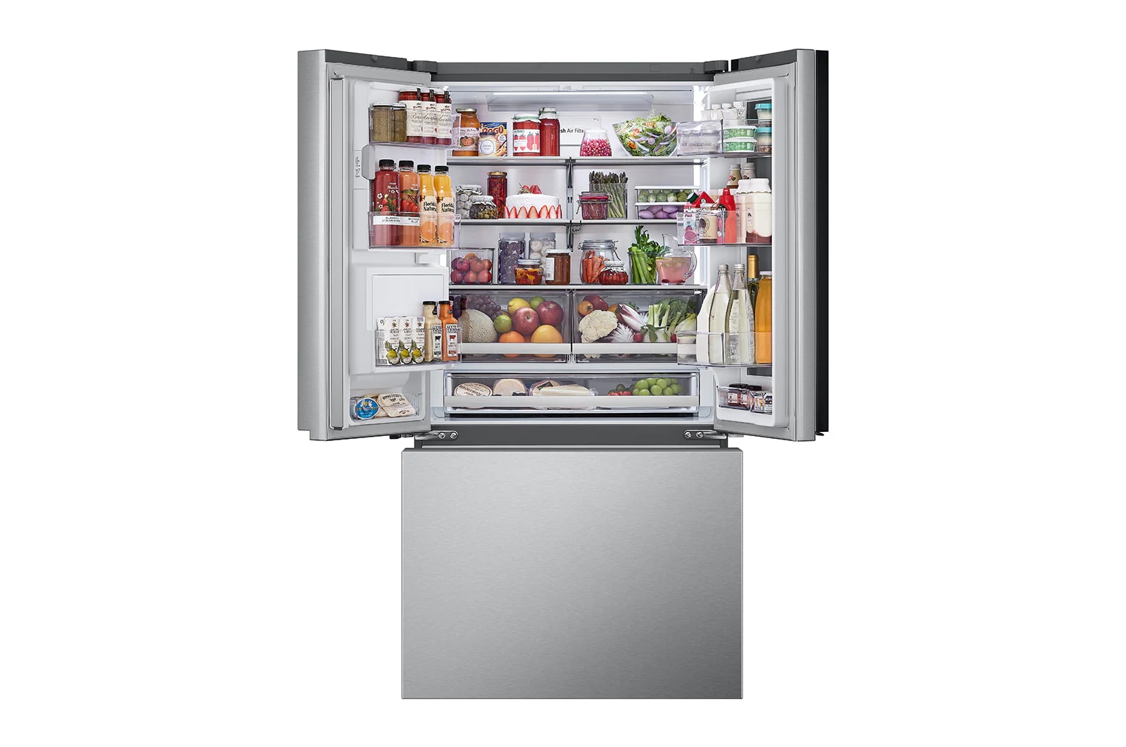 LG - 35.75 Inch 26 cu. ft French Door Refrigerator in Stainless - LRYKC2606S