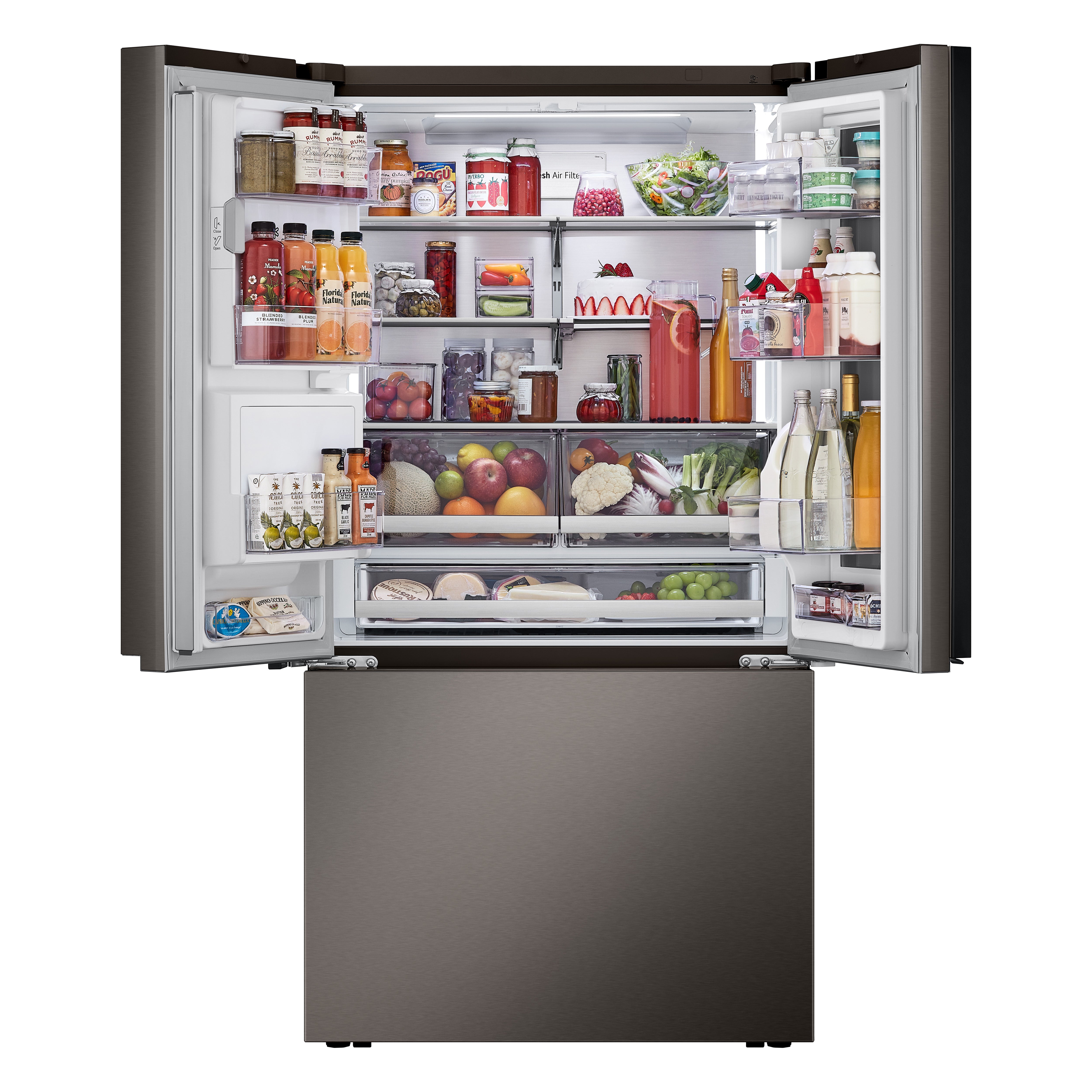 LG - 35.8 Inch 30.7 cu. ft French Door Refrigerator in Black Stainless - LRYKS3106D