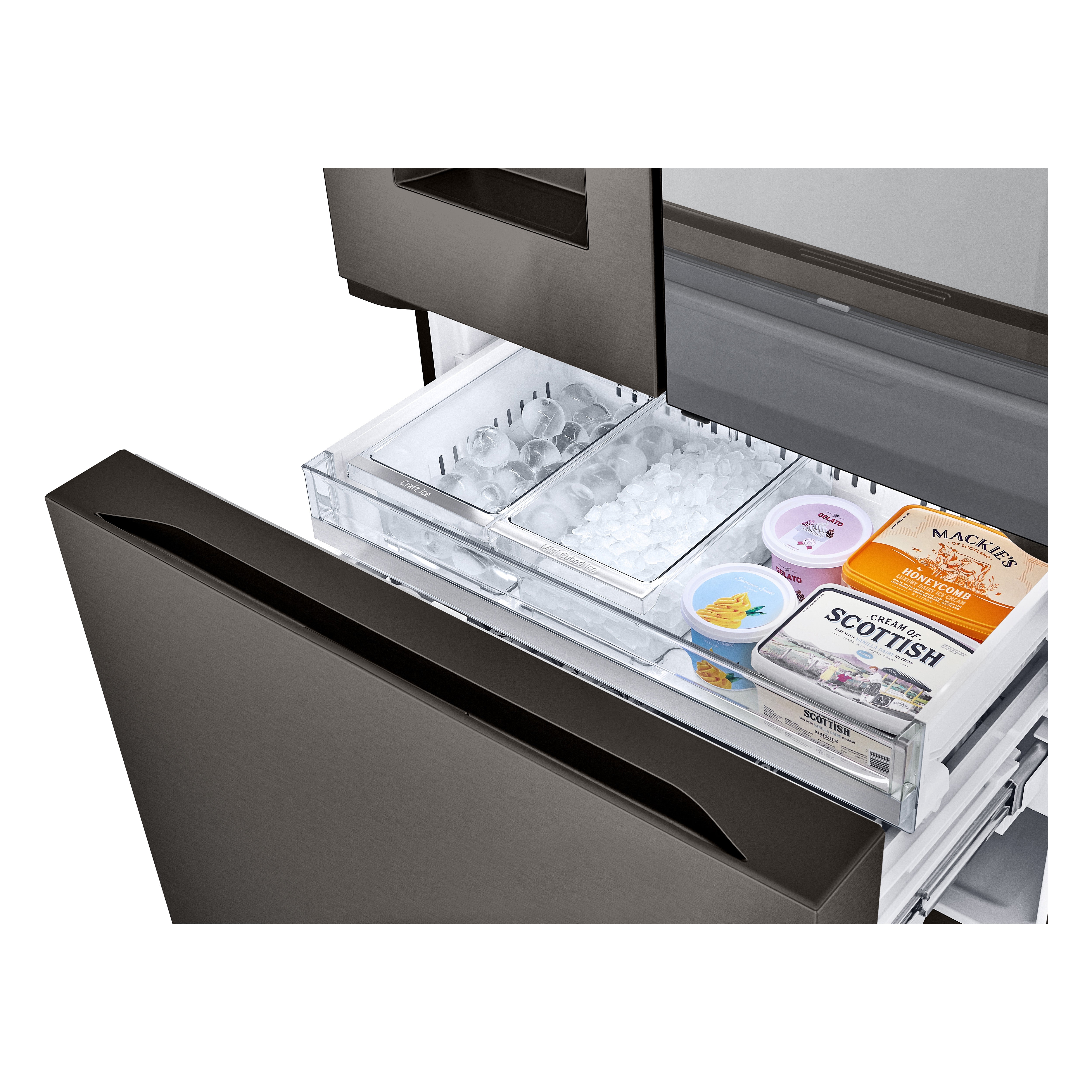 LG - 35.8 Inch 30.7 cu. ft French Door Refrigerator in Black Stainless - LRYKS3106D