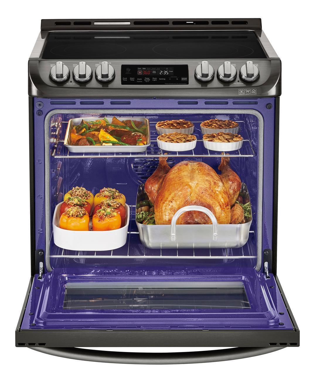 LG - 6.3 cu. ft Electric Range in Black Stainless - LSE4611BD