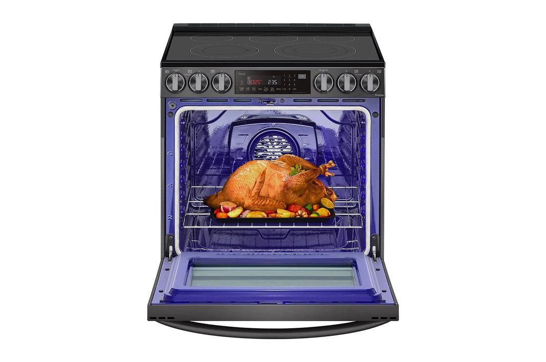 LG - 6.3 cu. ft Electric Range in Black Stainless (Open Box) - LSEL6335D