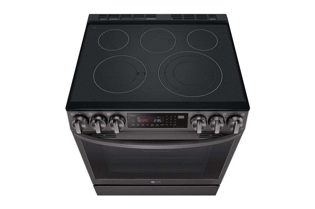 LG - 6.3 cu. ft Electric Range in Black Stainless (Open Box) - LSEL6335D