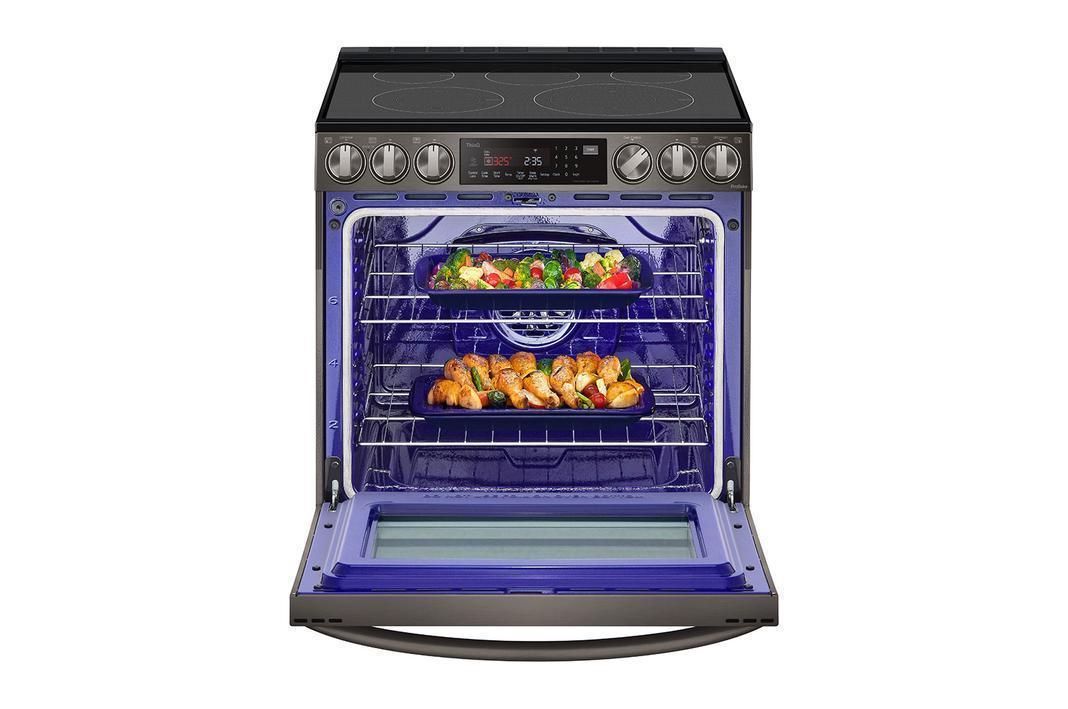 LG - 6.3 cu. ft Electric Range in Black Stainless - LSEL6337D