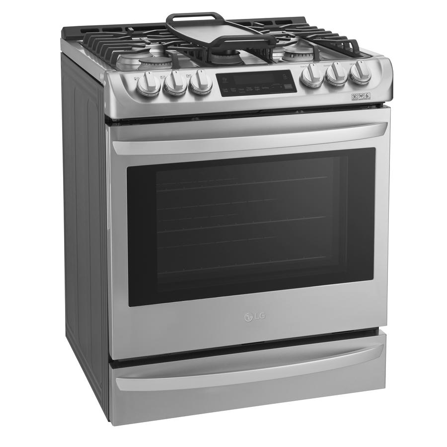 LG - 6.3 cu. ft Gas Range in Stainless - LSG5513ST