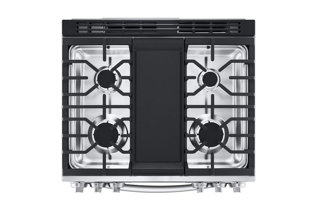 LG - 6.3 cu. ft Gas Range in Stainless - LSGL6335F