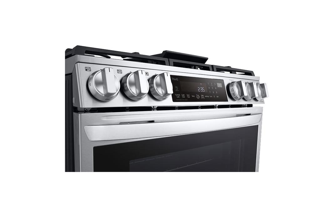 LG - 6.3 cu. ft Gas Range in Stainless - LSGL6335F