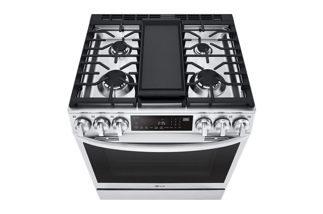 LG - 6.3 cu. ft Gas Range in Stainless - LSGL6335F