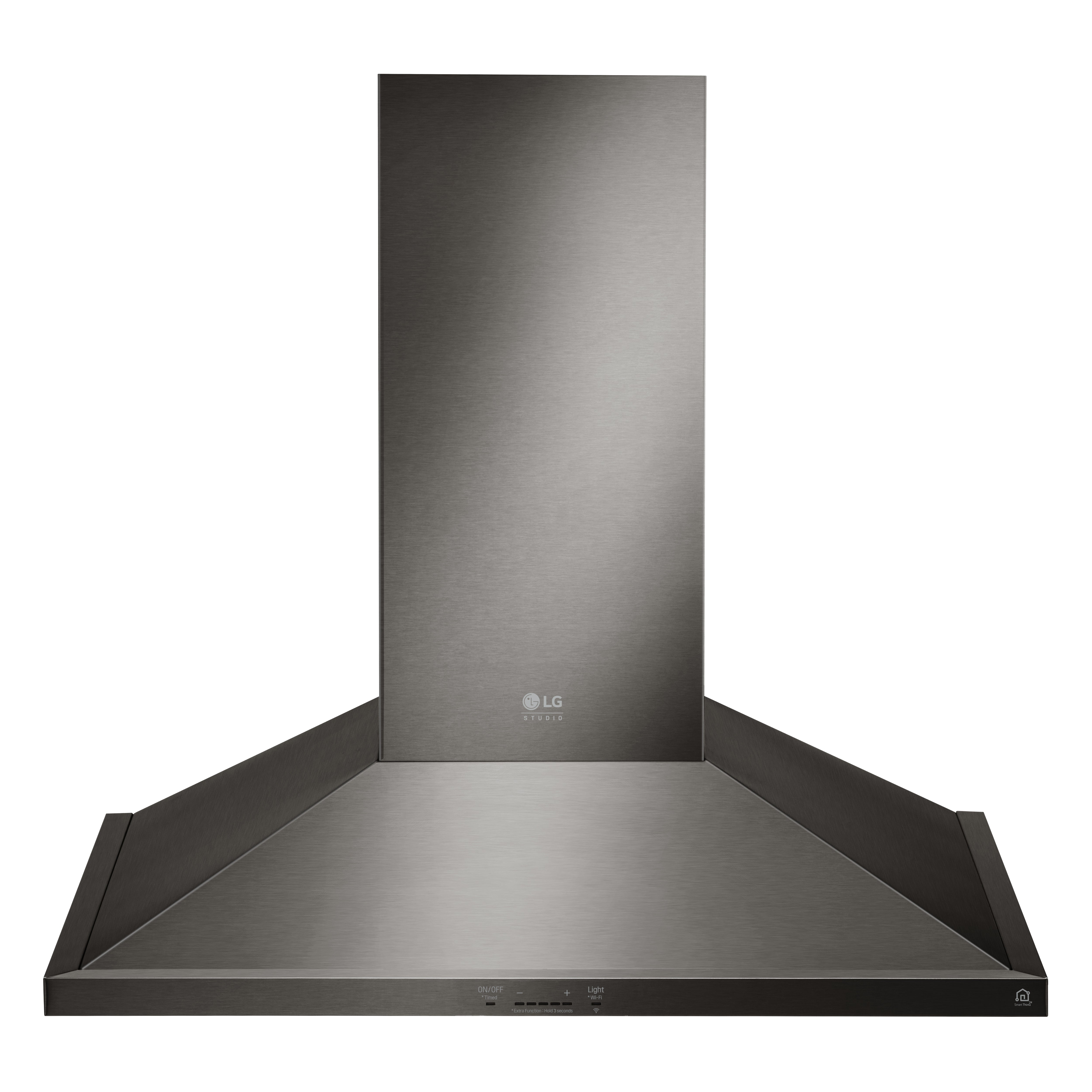 LG - 29.9 Inch 600 CFM Wall Mount and Chimney Range Vent in Black Stainless - LSHD3089BD