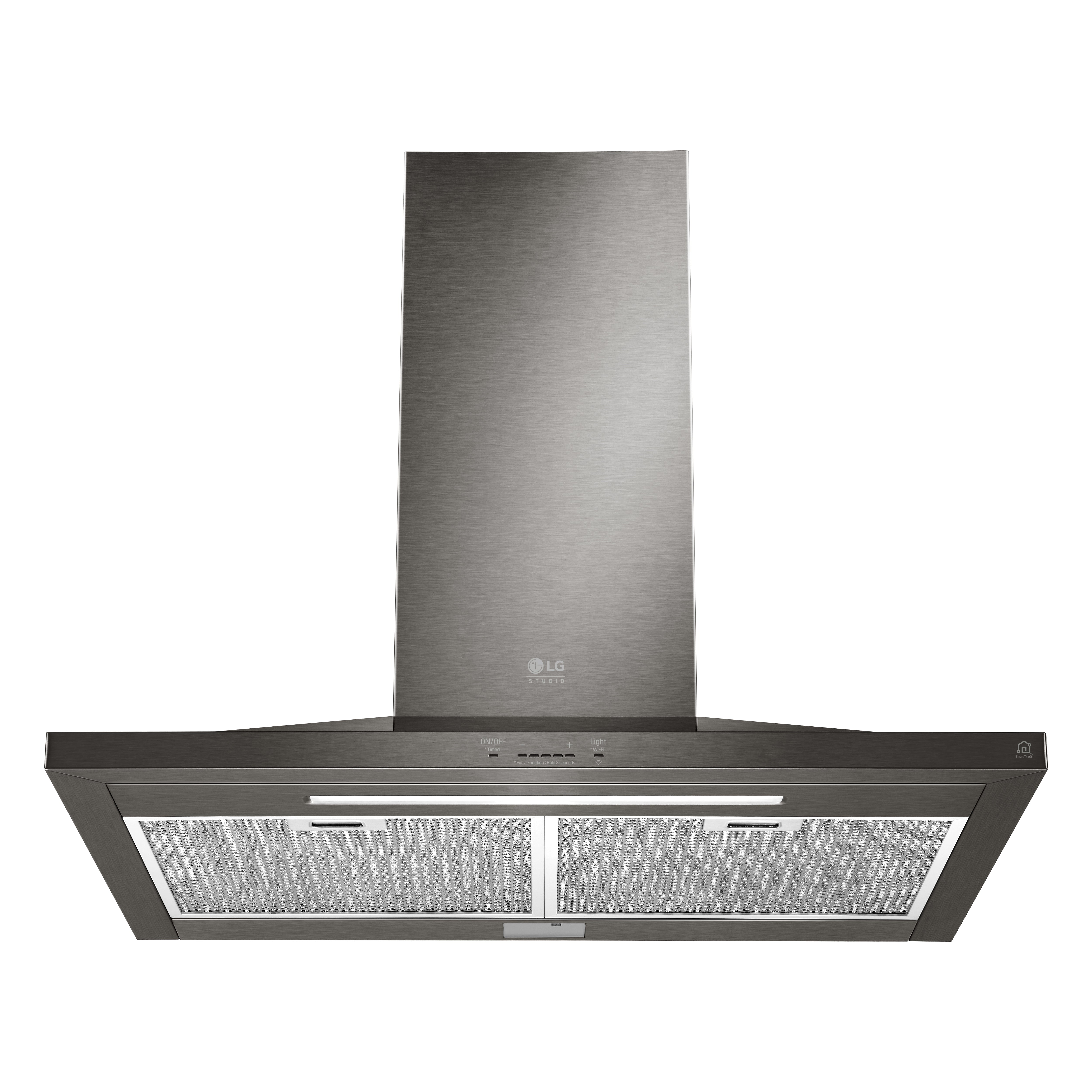 LG - 29.9 Inch 600 CFM Wall Mount and Chimney Range Vent in Black Stainless - LSHD3089BD