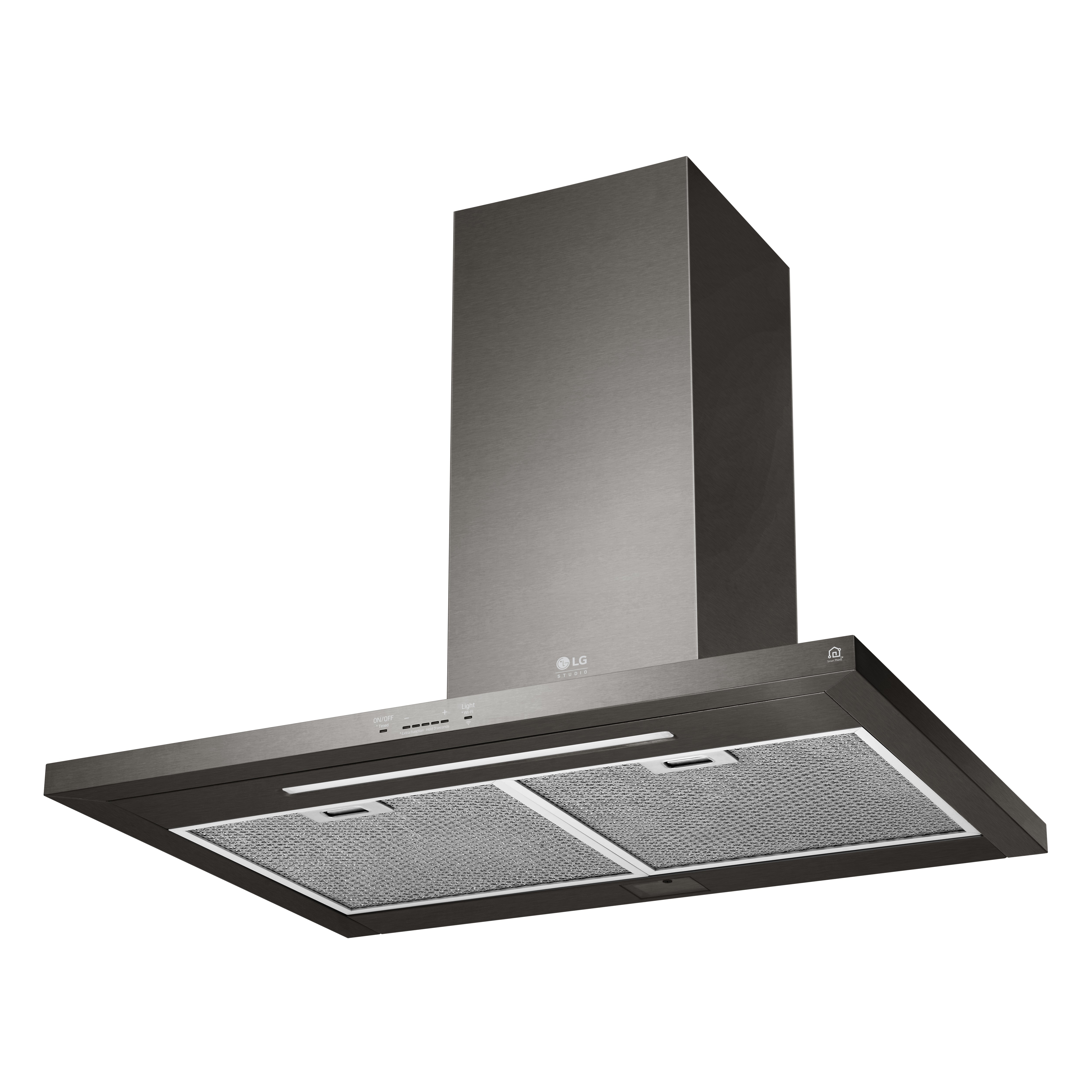 LG - 29.9 Inch 600 CFM Wall Mount and Chimney Range Vent in Black Stainless - LSHD3089BD