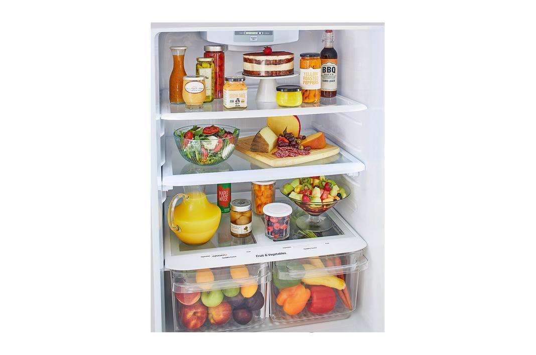 LG - 29.75 Inch 20.2 cu. ft Top Mount Refrigerator in White - LTCS20020W