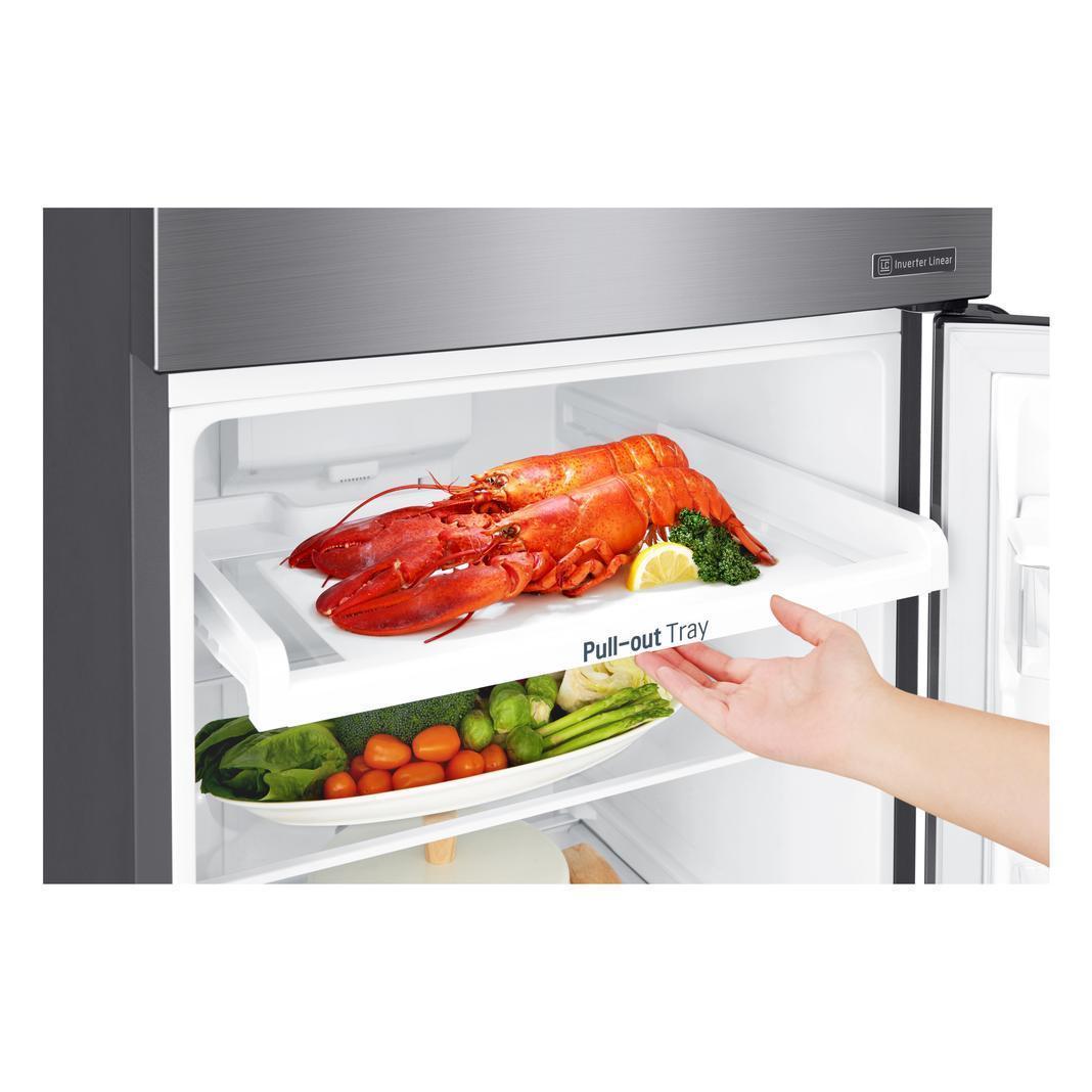 LG - 24 Inch 11.1 cu. ft Top Mount Refrigerator in Silver - LTNC11131V
