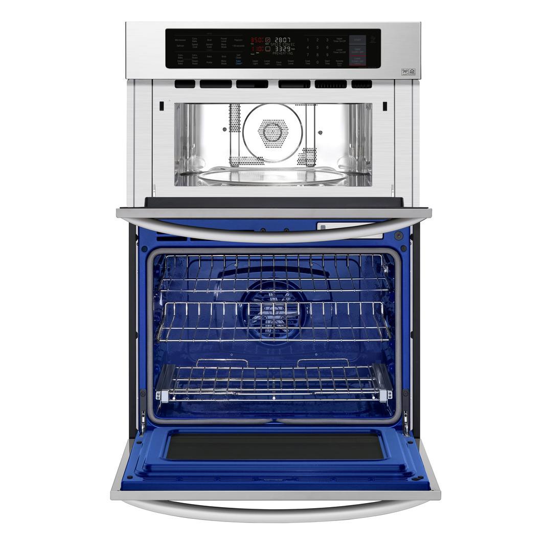 LG - 6.4 cu. ft Combination Wall Oven in Stainless - LWC3063ST