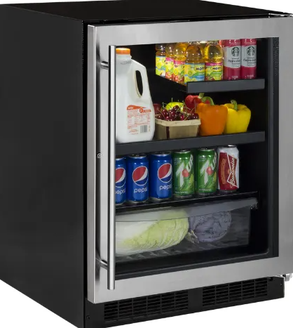 Marvel - 24 Inch 4.9 cu. ft Under Counter Fridge Refrigerator in Stainless - MABV224-SG31A