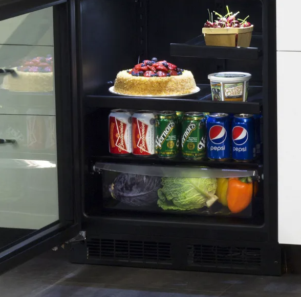 Marvel - 24 Inch 4.9 cu. ft Under Counter Fridge Refrigerator in Stainless - MABV224-SG31A