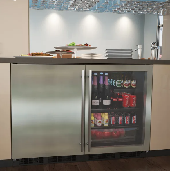 Marvel - 24 Inch 4.9 cu. ft Under Counter Fridge Refrigerator in Stainless - MABV224-SG31A