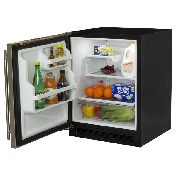 Marvel - 23.875 Inch 4.6 cu. ft Mini Fridge Refrigerator in Stainless - MARE224-SS51A