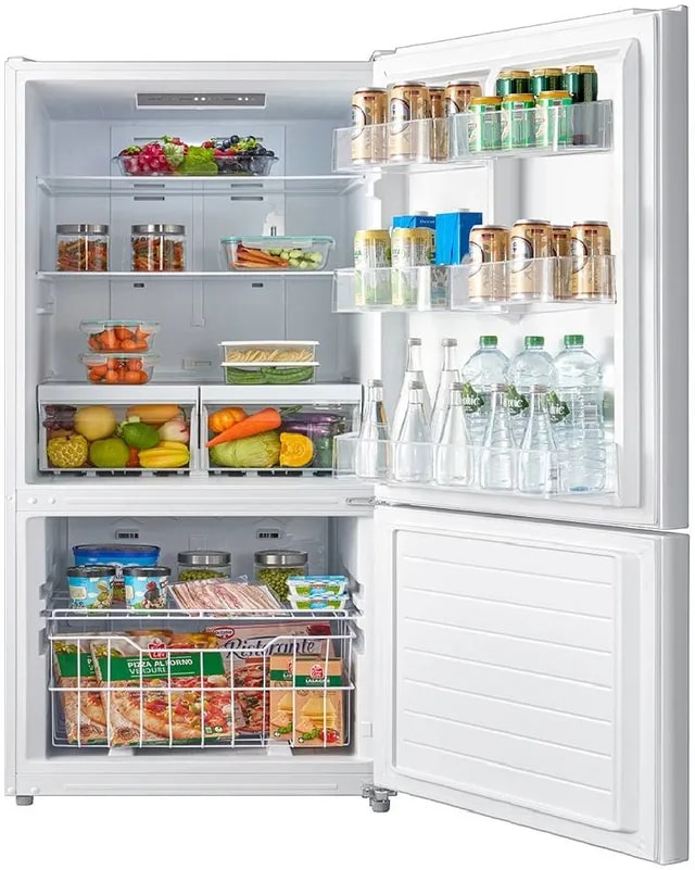 Moffat - 29.5 Inch 18.6 cu. ft Bottom Mount Refrigerator in White - MBE19DTNKWW