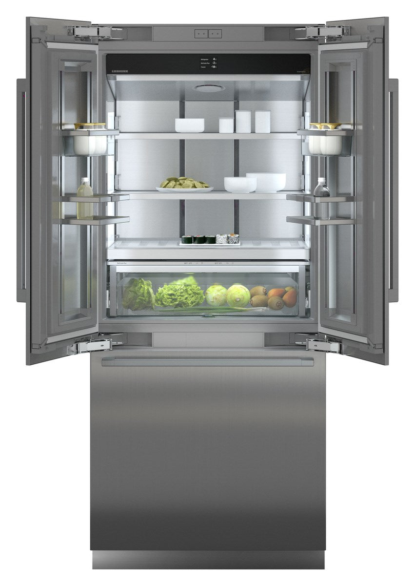 Liebherr - 35.6875 Inch 18 cu. ft Built In / Integrated French Door Refrigerator in Panel Ready - MCB3652