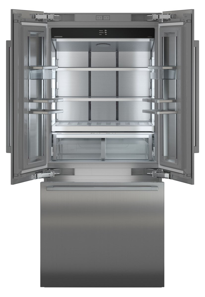 Liebherr - 35.6875 Inch 18 cu. ft Built In / Integrated French Door Refrigerator in Panel Ready - MCB3652