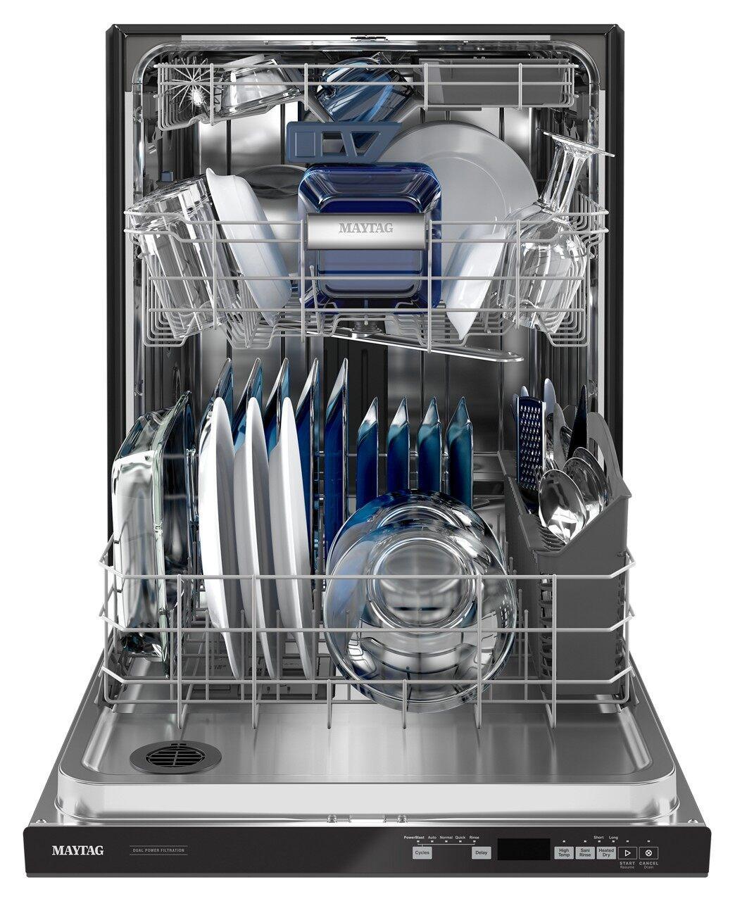 Maytag - 47 dBA Built In Dishwasher in Black - MDB8959SKB