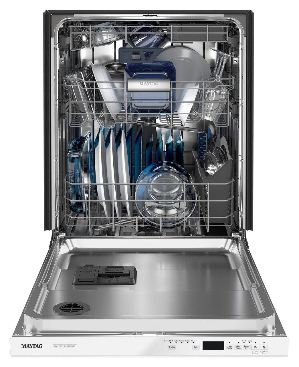 Maytag - 47 dBA Built In Dishwasher in White - MDB8959SKW