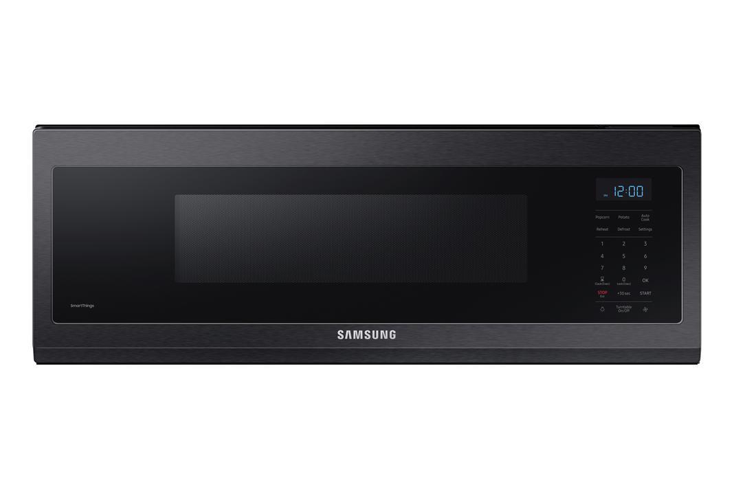 Samsung - 1.1 cu. Ft Over the range Microwave in Black Stainless - ME11A7510DG