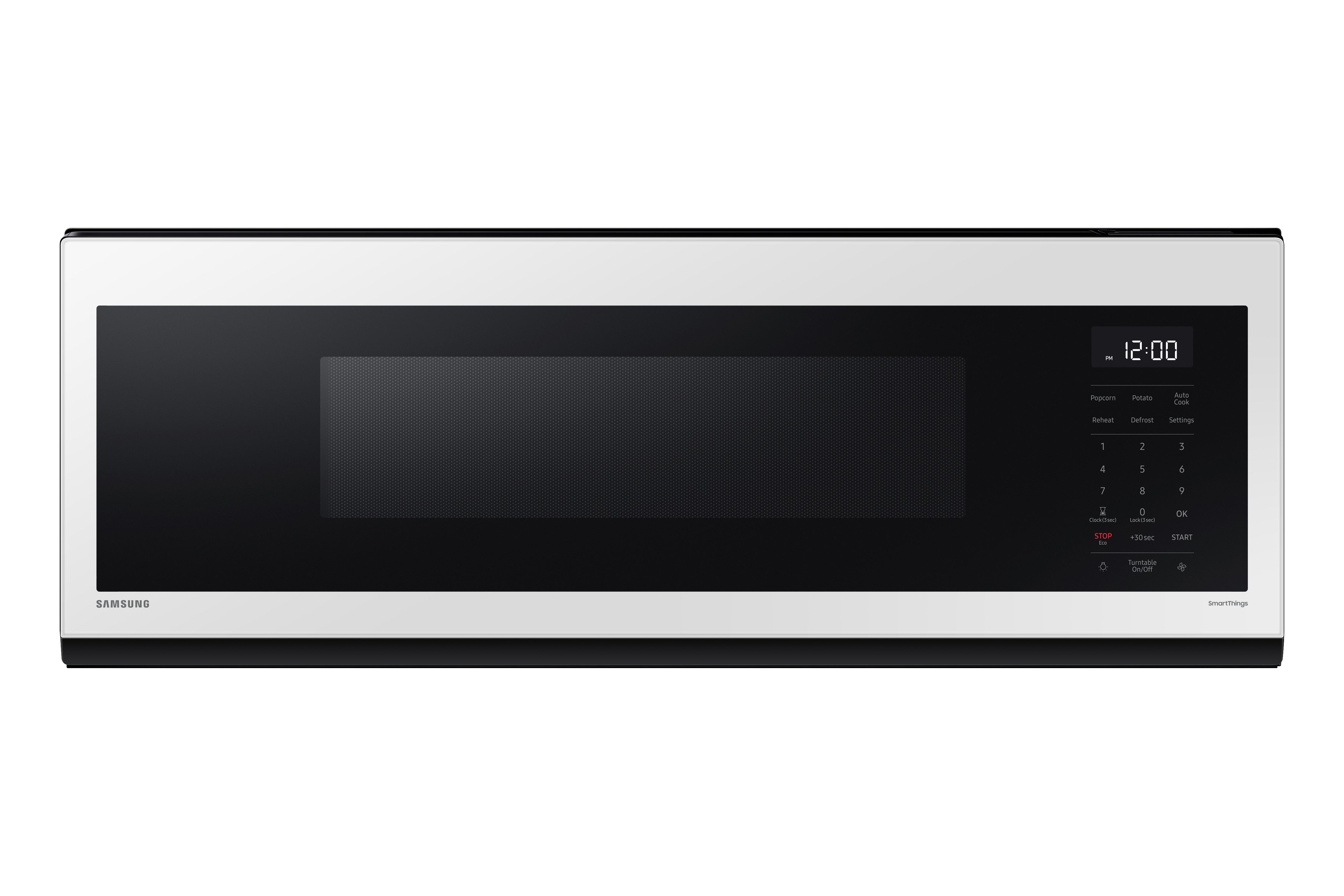 Samsung - 1.1 cu. Ft Over The Range Microwave in White - ME11CB751012AC