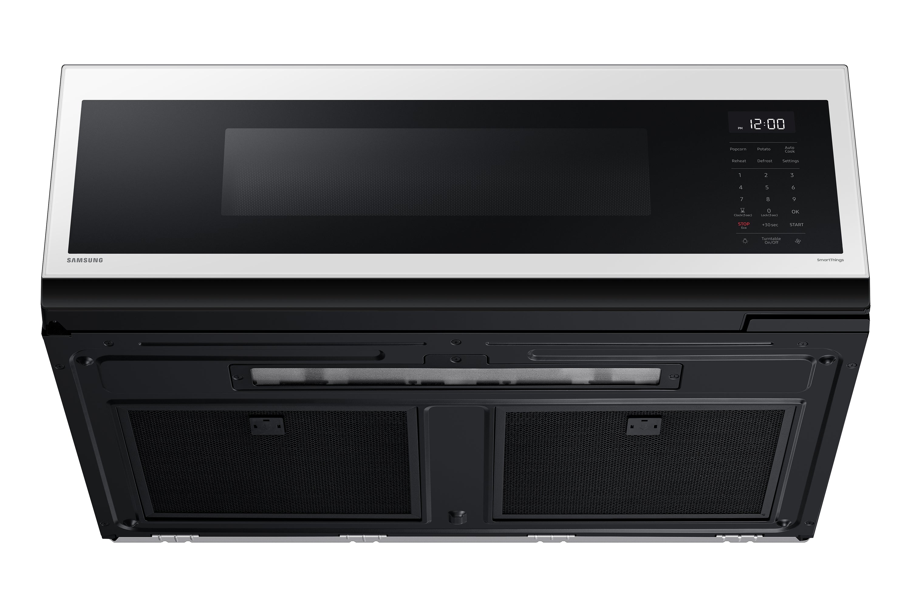 Samsung - 1.1 cu. Ft Over The Range Microwave in White - ME11CB751012AC