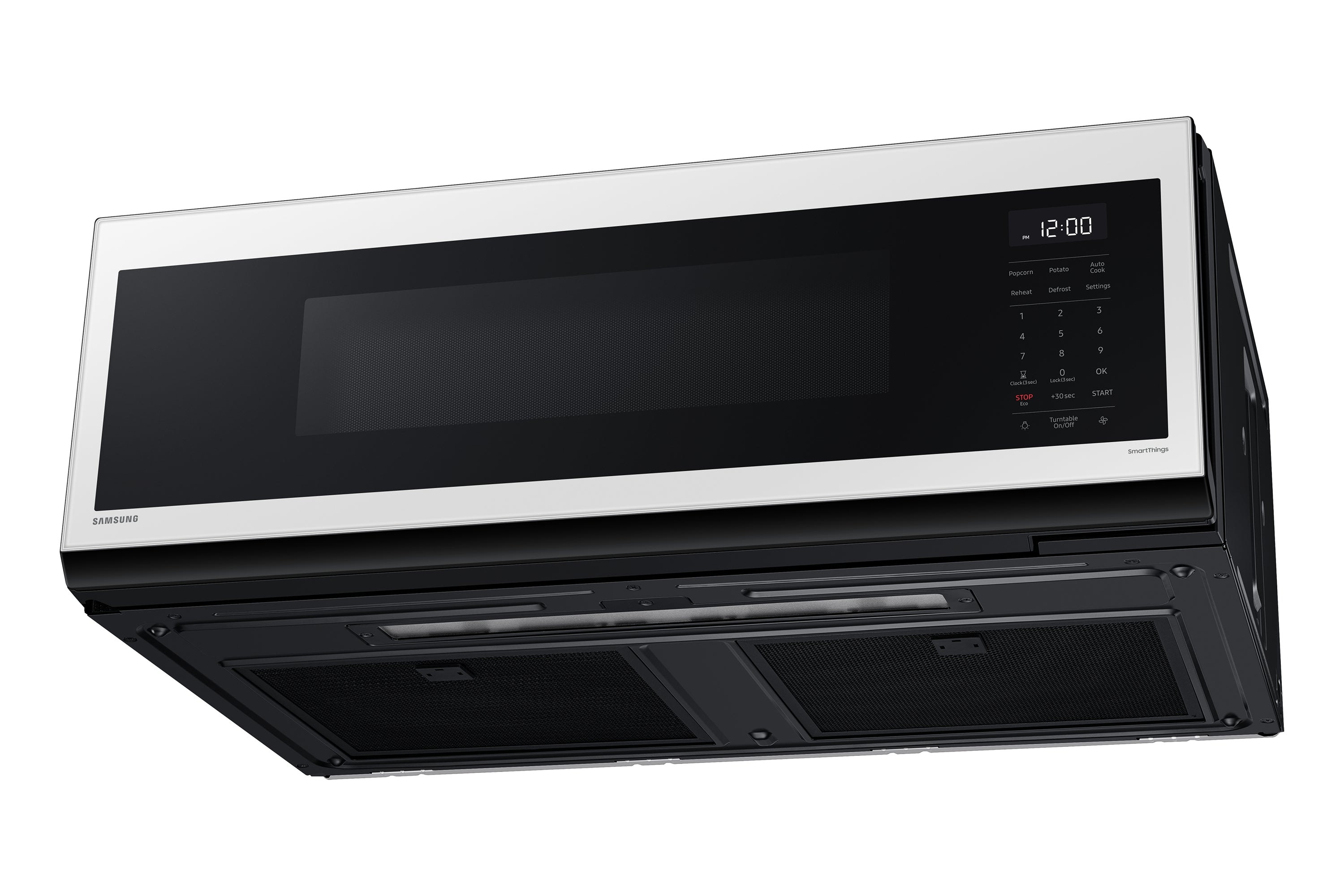 Samsung - 1.1 cu. Ft Over The Range Microwave in White - ME11CB751012AC