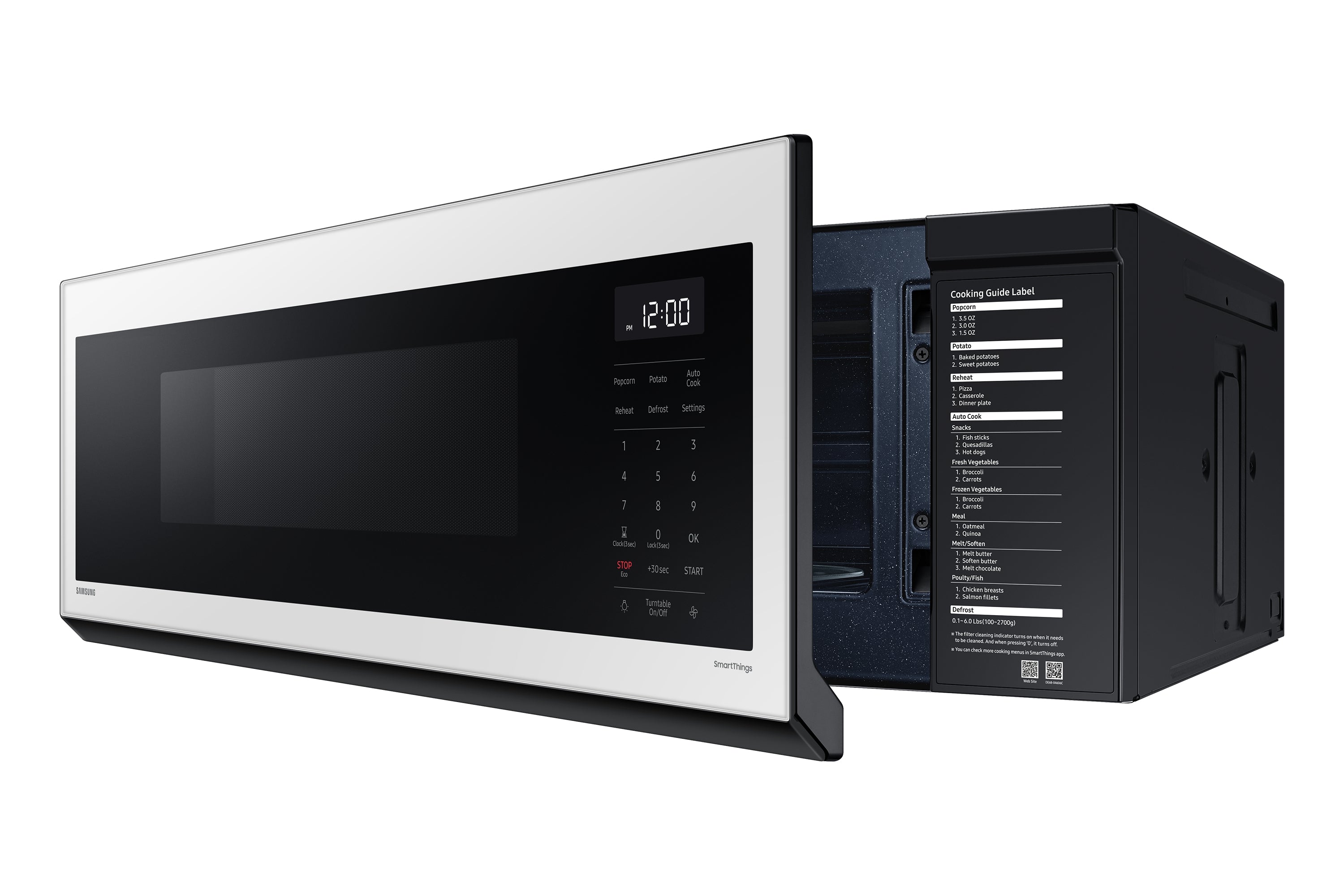 Samsung - 1.1 cu. Ft Over The Range Microwave in White - ME11CB751012AC