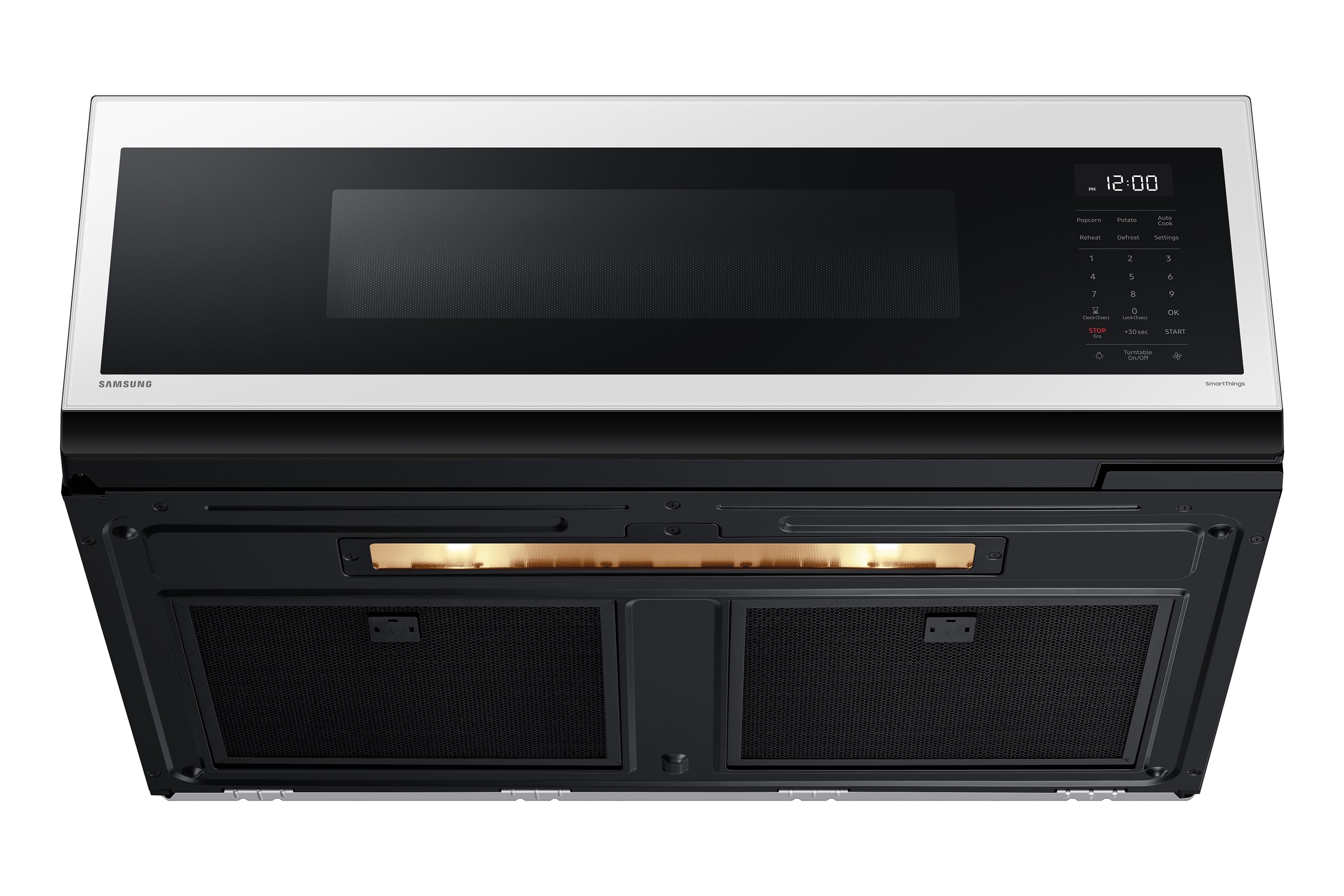 Samsung - 1.1 cu. Ft Over The Range Microwave in White - ME11CB751012AC