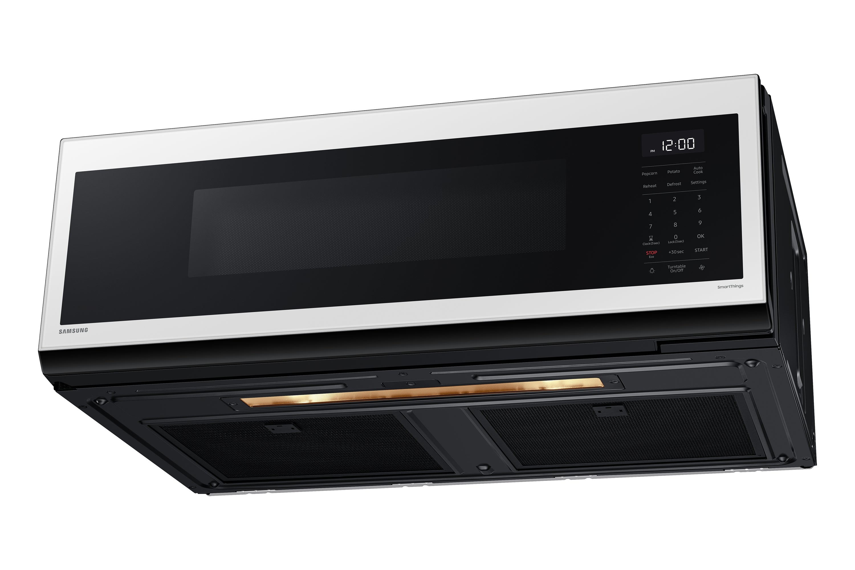 Samsung - 1.1 cu. Ft Over The Range Microwave in White - ME11CB751012AC