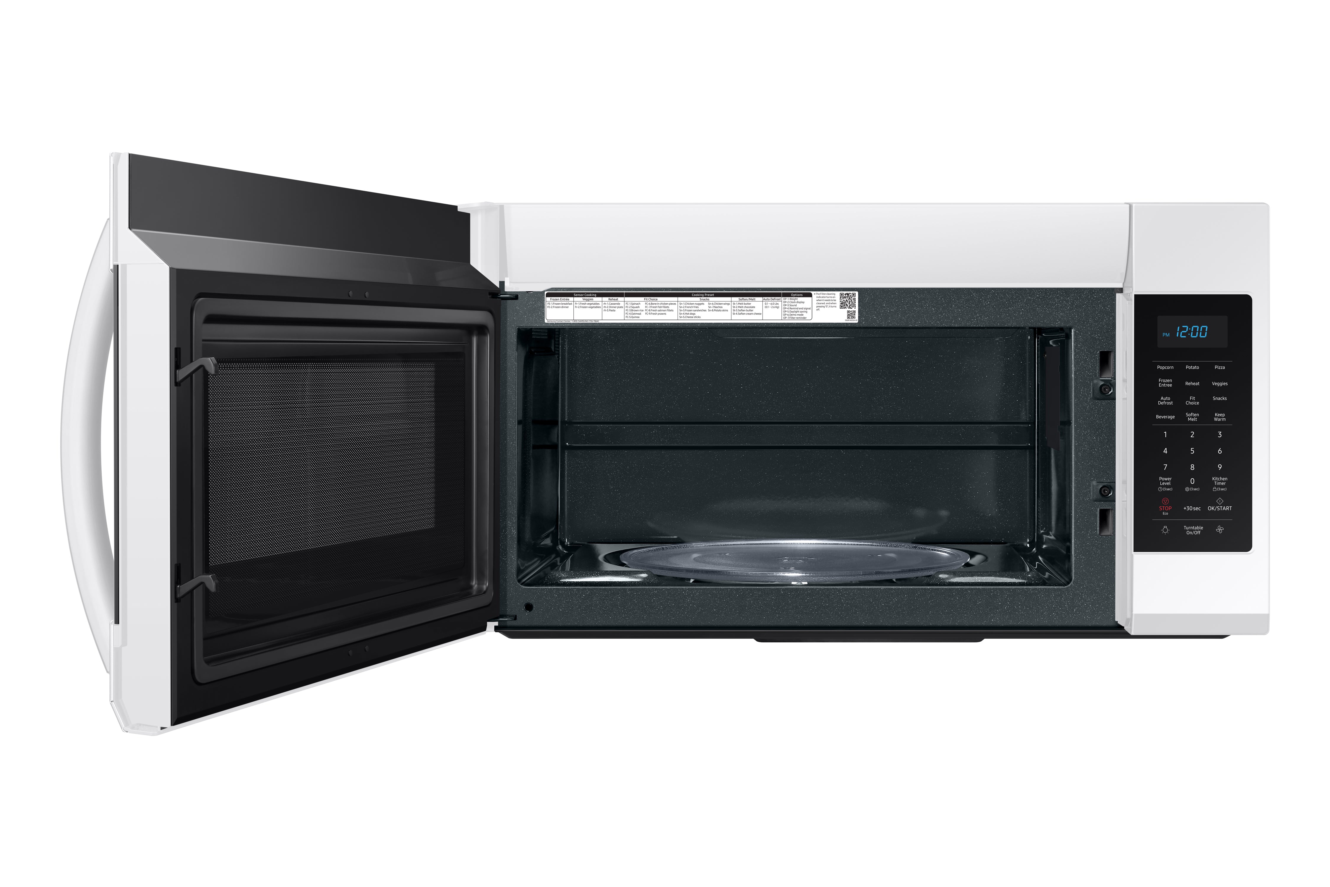 Samsung - 1.9 cu. Ft Over the range Microwave in White - ME19R7041FW