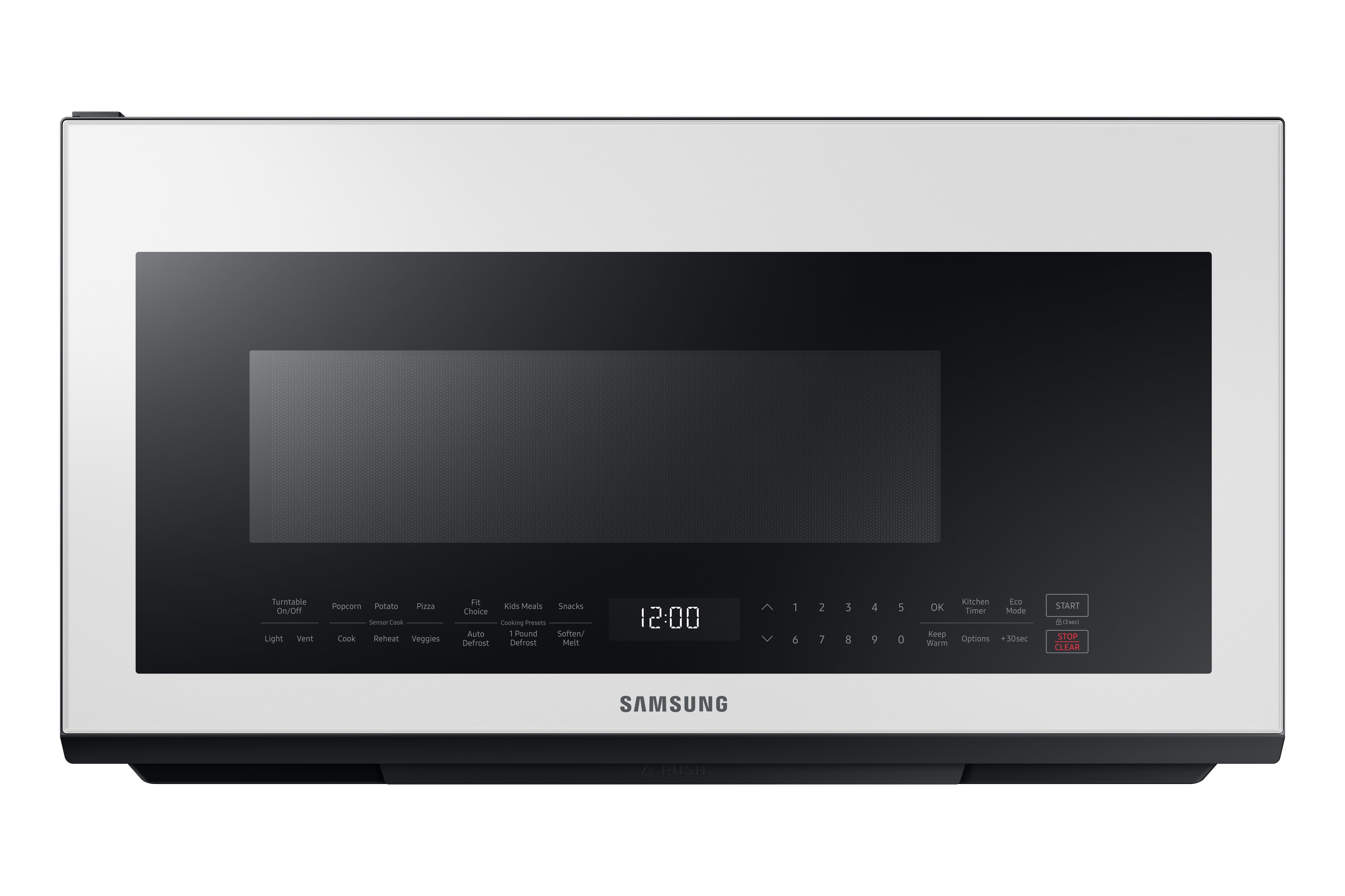 Samsung - Bespoke 2.1 cu. Ft Over the range Microwave in White - ME21B706B12