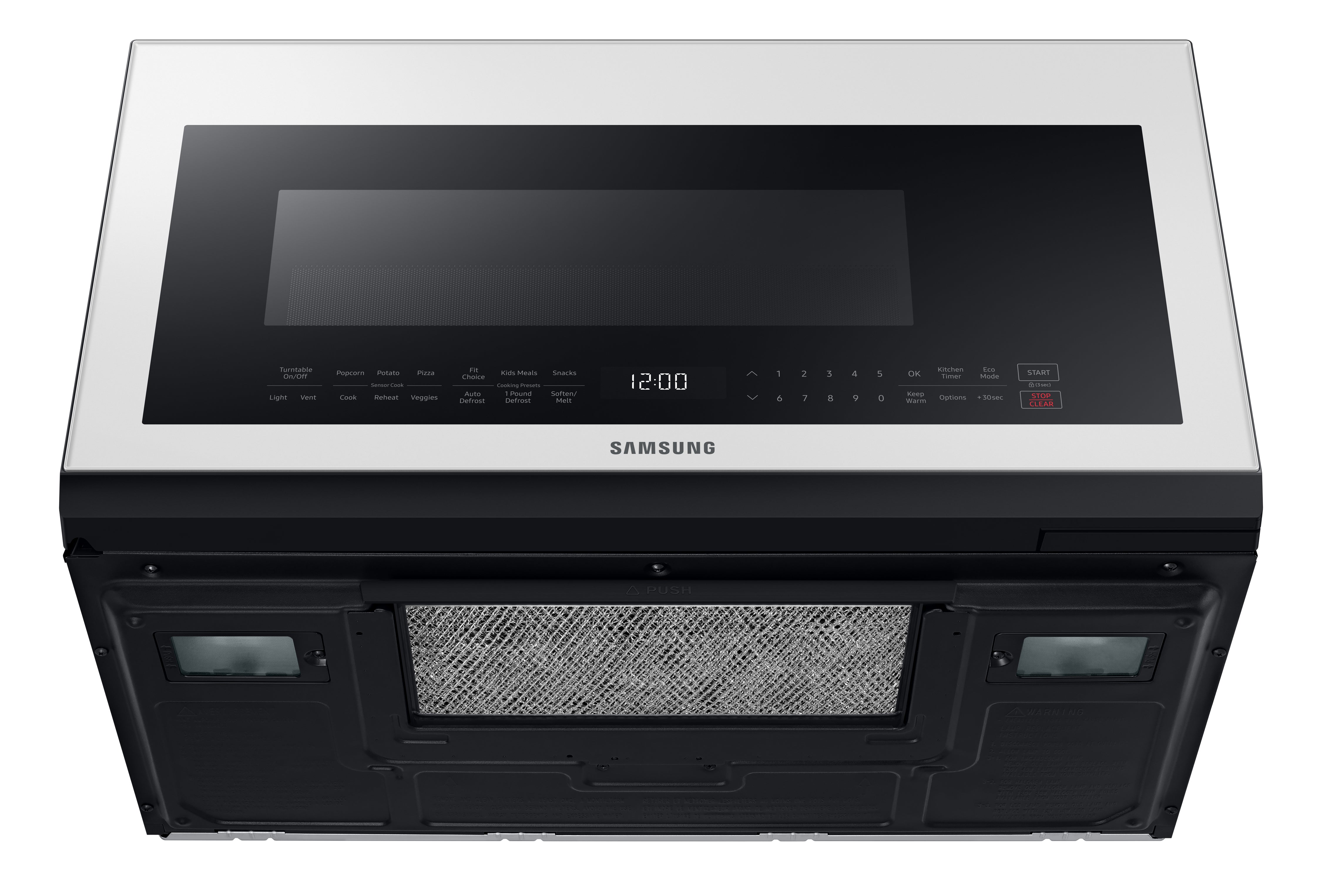 Samsung - Bespoke 2.1 cu. Ft Over the range Microwave in White - ME21B706B12