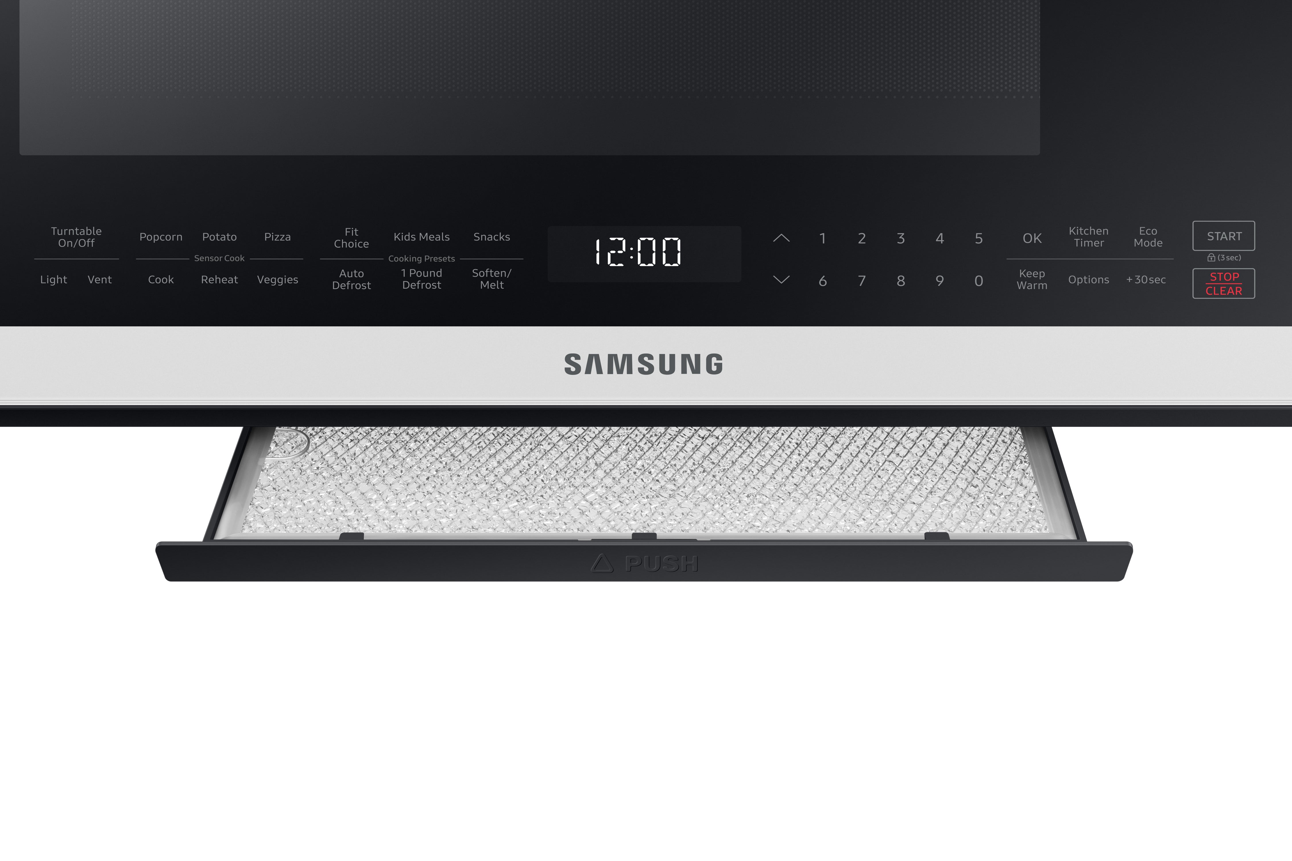 Samsung - Bespoke 2.1 cu. Ft Over the range Microwave in White - ME21B706B12