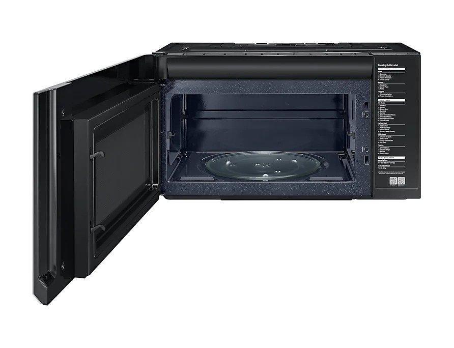 Samsung - Bespoke 2.1 cu. Ft Over the range Microwave in Stainless - ME21M706BAS