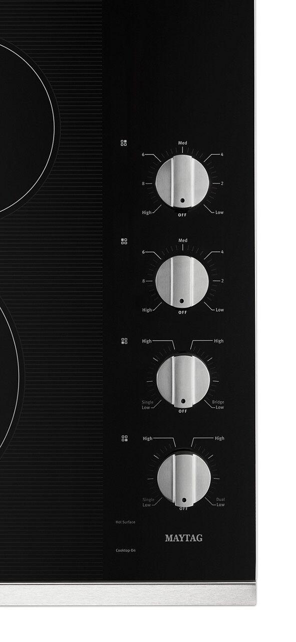 Maytag - 30.8125 inch wide Electric Cooktop in Stainless - MEC8830HS