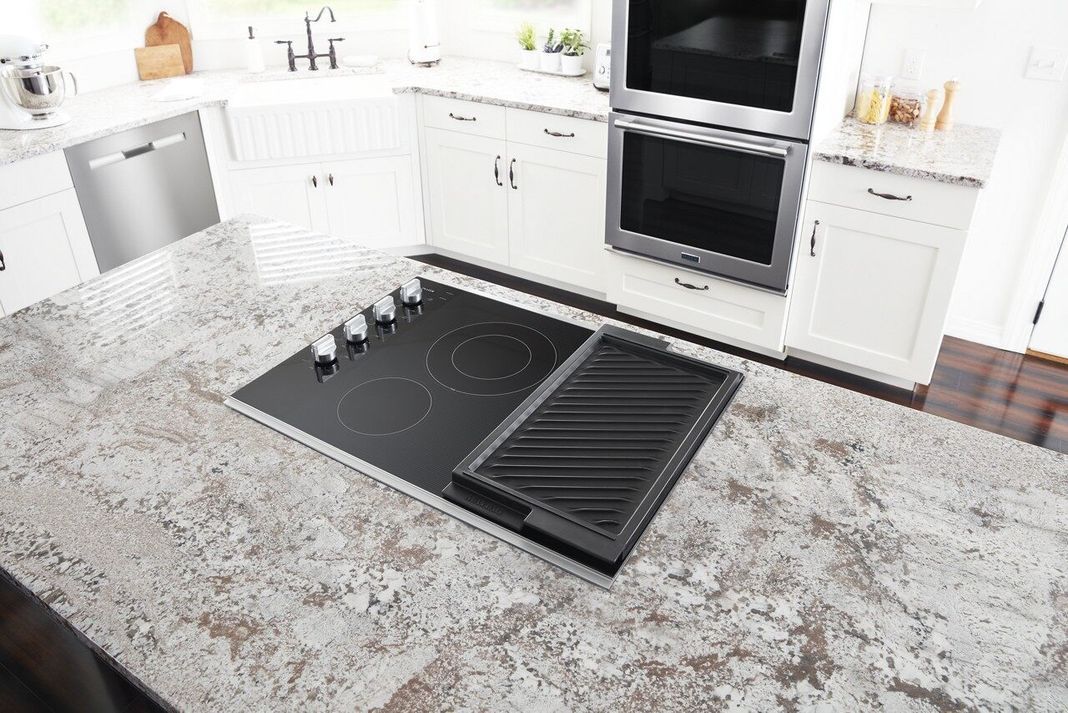 Maytag - 30.8125 inch wide Electric Cooktop in Stainless - MEC8830HS