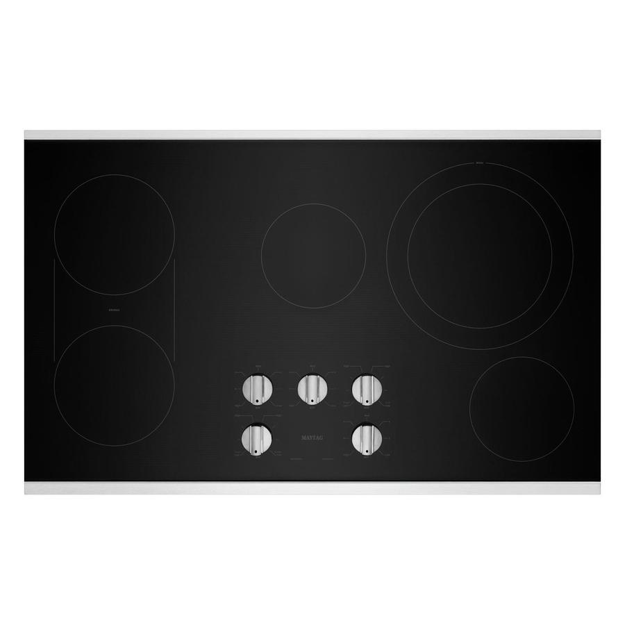 Maytag - 36.0625 inch wide Electric Cooktop in Stainless - MEC8836HS