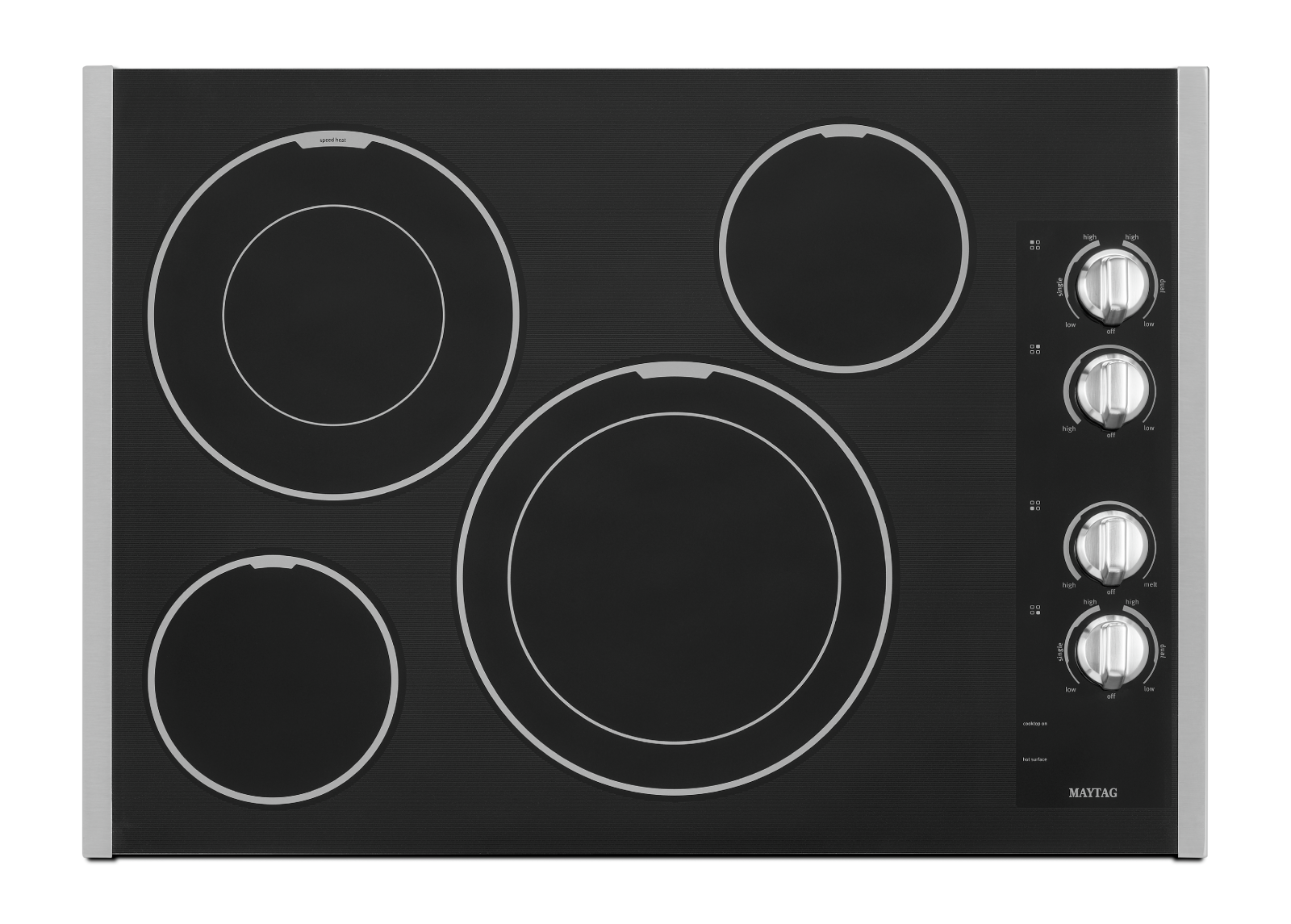 Maytag - 31 Inch Electric Cooktop in Stainless - MEC9530BS